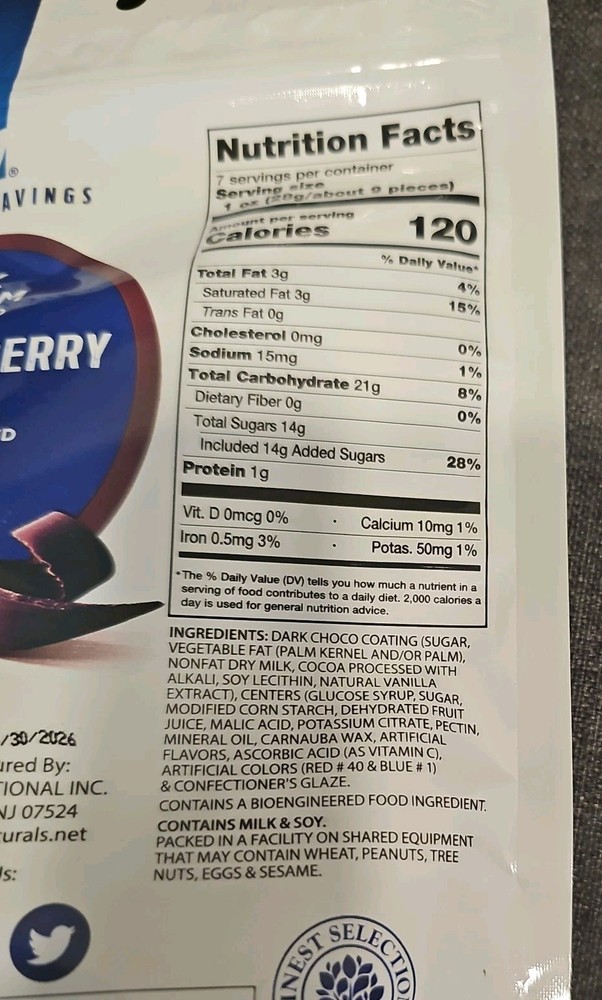 Natural Cravings Chocolate Covered 3 Different Flavored Fruit 3 Packs