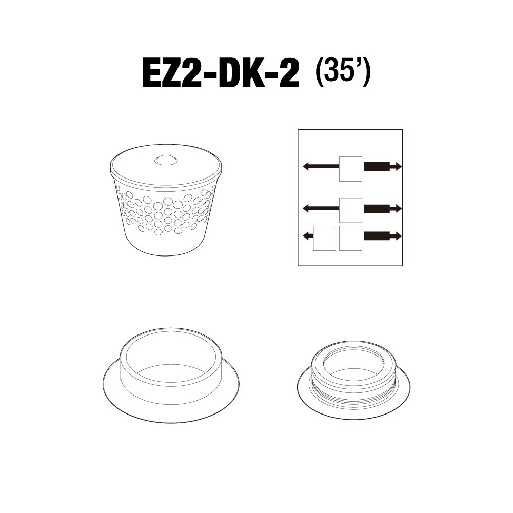Noritz EZ2DK-2 Flex Vent 2" Diffuser Kit for EZ2FVK-2