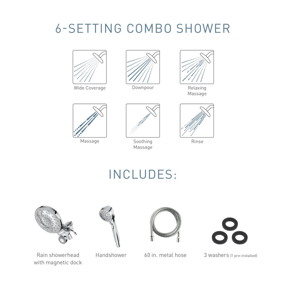 Moen 26009 Engage 2.5 GPM Multi-Function Handshower and - Chrome