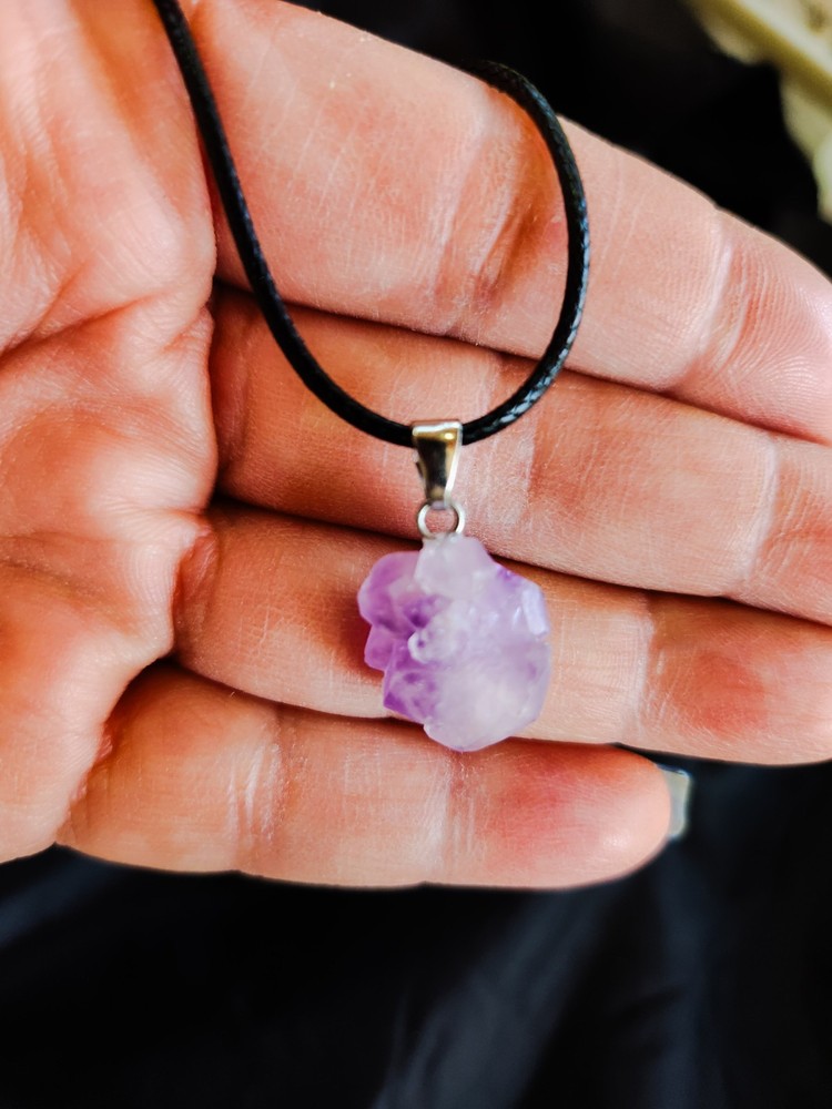 Raw Amethyst Pendant