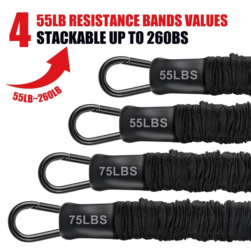 Pull Up Assistance Bands 260lbs, Heavy Pull Up Bands Resistance Bands for Pul...