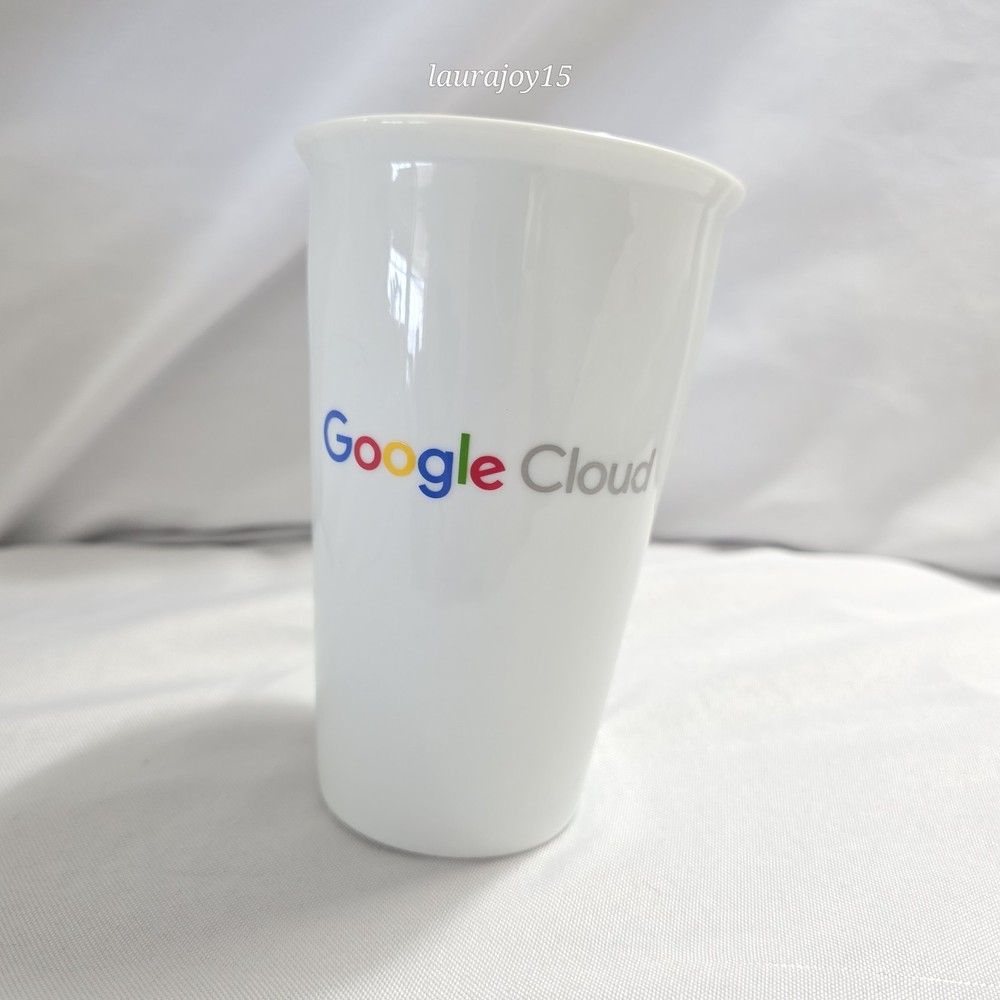 Google Cloud Ceramic Mug Tall Latte No Handle Computer Tech 5.5 Inch