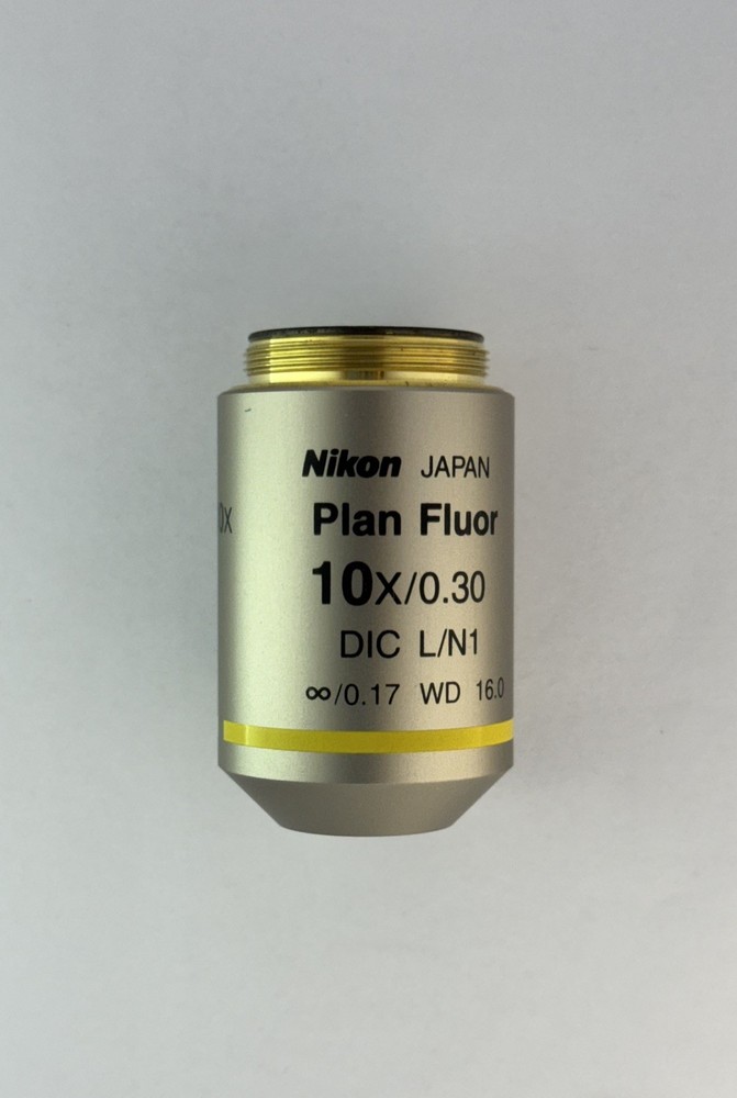 Nikon Plan Fluor 10×/0.30 ∞/0 DIC Microscope Objective Lens