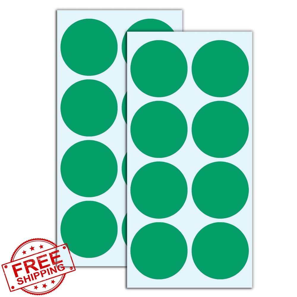 2" Round Green Color Coding Circle Sticker Labels 240 Pack