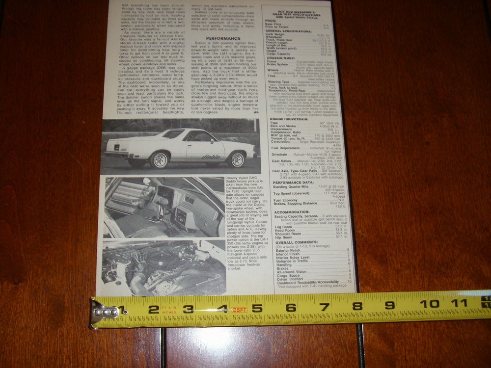 1978 GMC EL CAMINO DIABLO ORIGINAL ARTICLE
