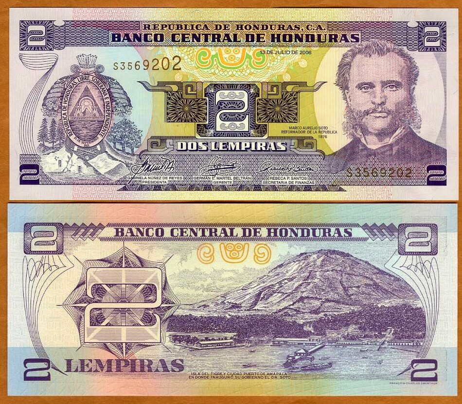Honduras, 2 Lempiras, 2006, P-80Af, UNC