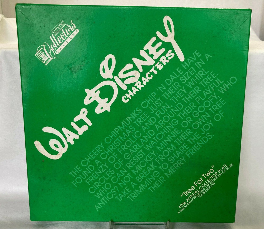 Disney 1986 Christmas " Tree for Two" Proof plate