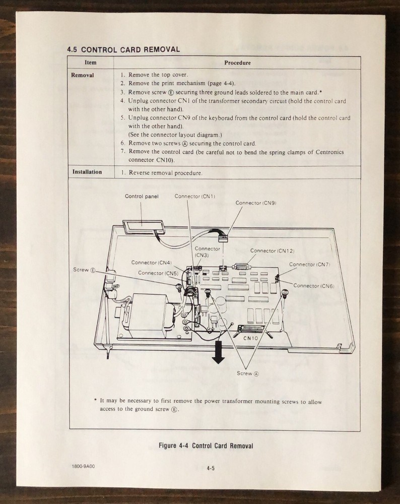Centronics Model H80, H136 Printer Service Manual (1984)