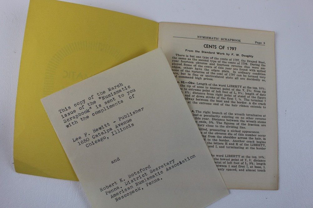 MARCH 1935 Single Issue Numismatic Scrapbook Vol 1 No 2- Second Issue Ever RARE!