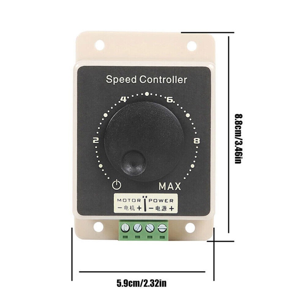 10-60V 20A Pulse Width Modulator PWM Waterproof DC Motor Speed Controller