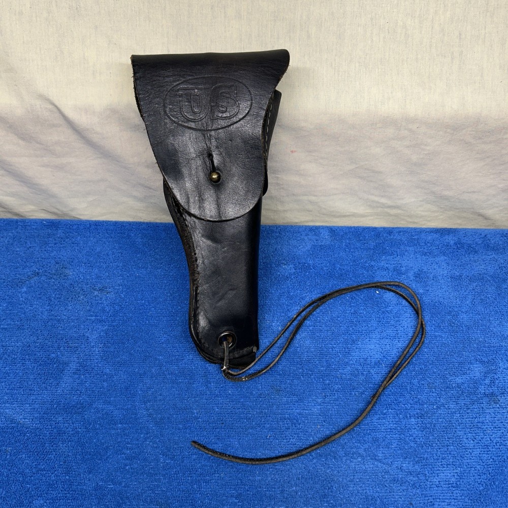 Original US WWII M1916 Colt M1911 Black Leather Holster- RARE Nice! Ships Fast!