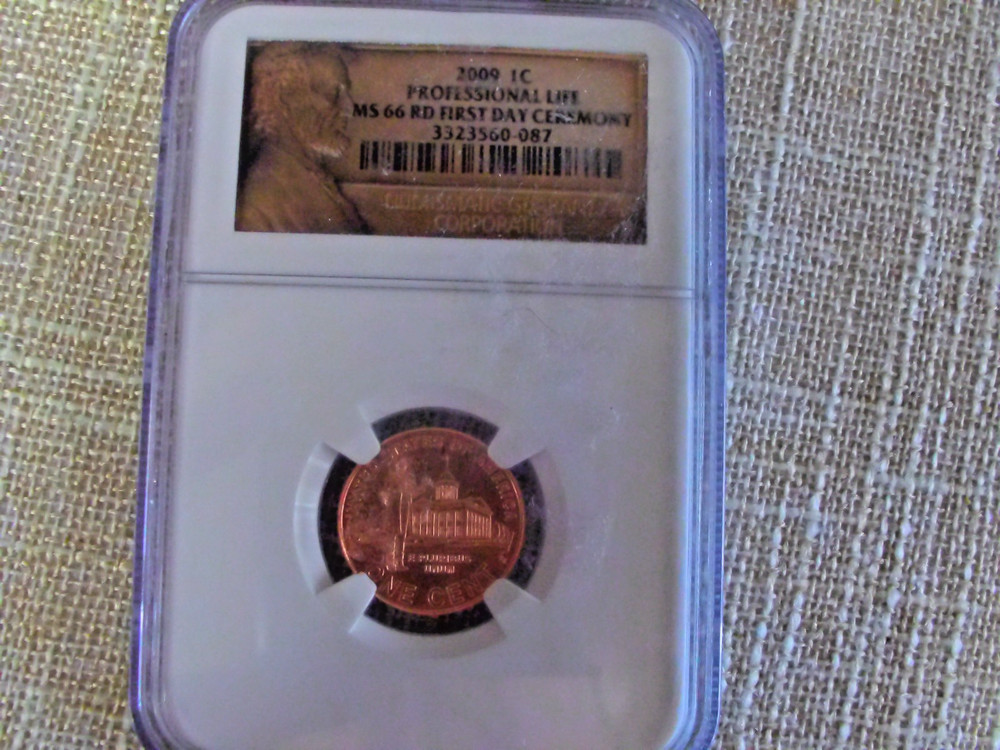 2009 1C PROFESSIONAL LIFE NGC MS 66RD FIRST DAY CEREMONY