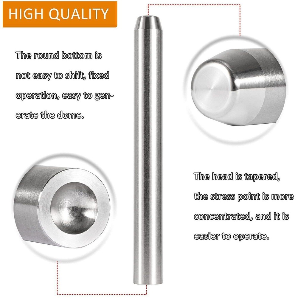 1/4" Blacksmithing Forging Tools Blacksmith Rivet Doming Tool Set Fit Size 1/2"