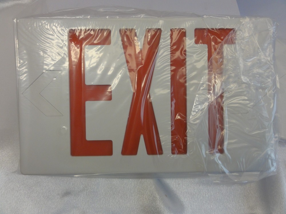 4 Exit Signs Emergency Light Compact Combo Double Single Face Battery Backup LED