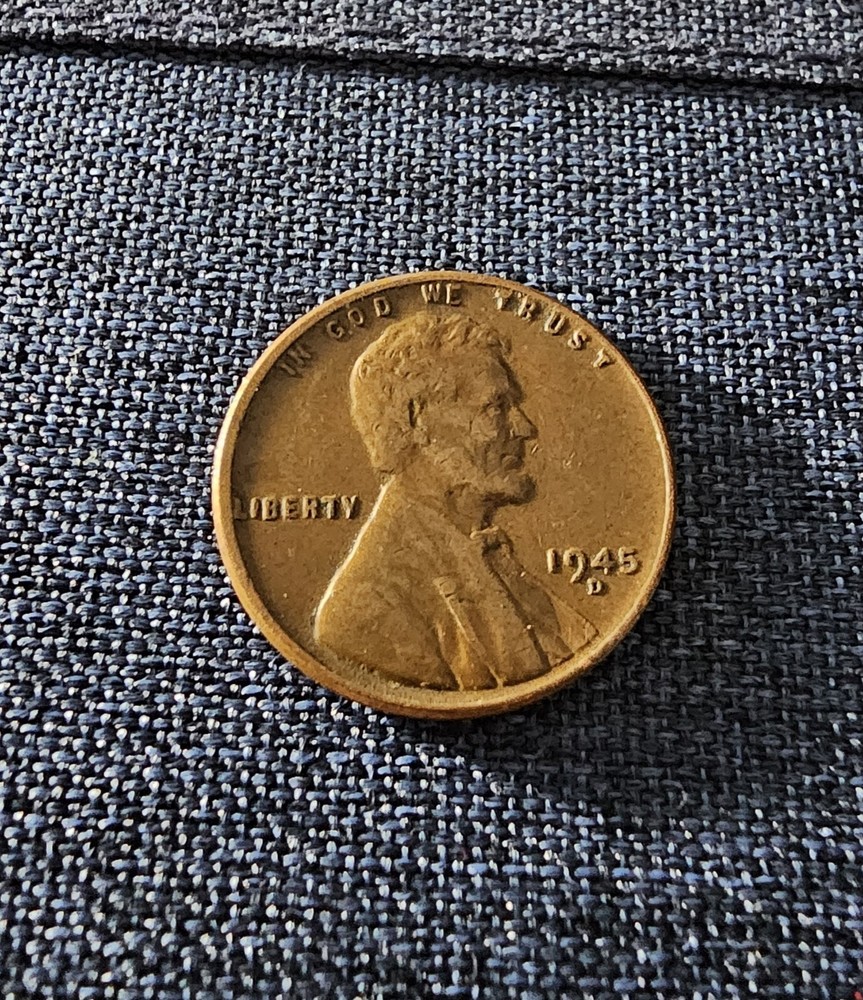 1945-D Wheat Penny Strike Through Error On Reverse ***SEE PHOTOS!***