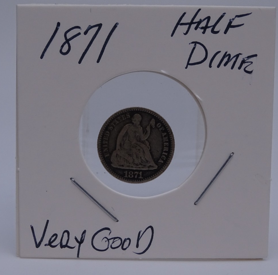 1871 Half Dime Very Good COndition (17207-Dime-MS)
