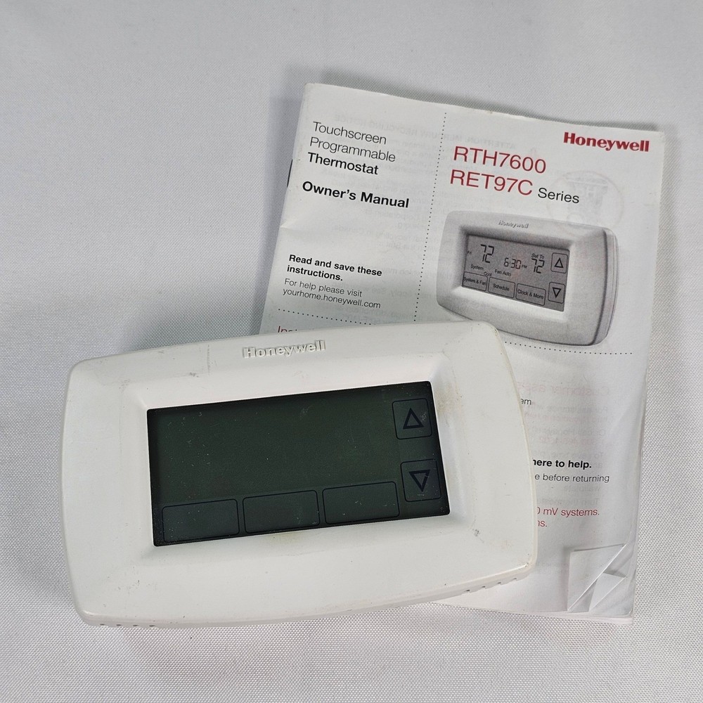 Honeywell RTH7600 RET97C Touchscreen Programmable Thermostat White Digital
