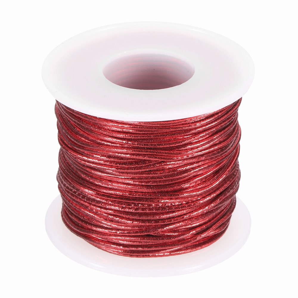 1mm Metallic Elastic Cords,Red, 27 Yards Each