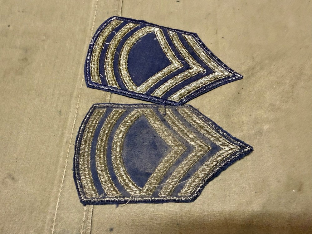 ORIGINAL WWII US ARMY MASTER SERGEANT SLEEVE RANK CHEVRONS