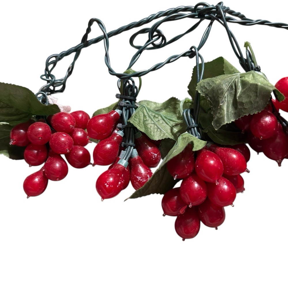 Grape Cluster String Lights Red