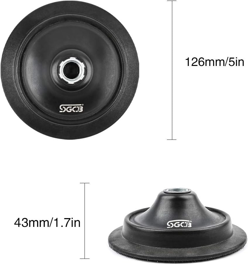 5 Inch Rotary Backing Plate PU Soft Face Hook-and-Loop Sanding Polishing Buffing