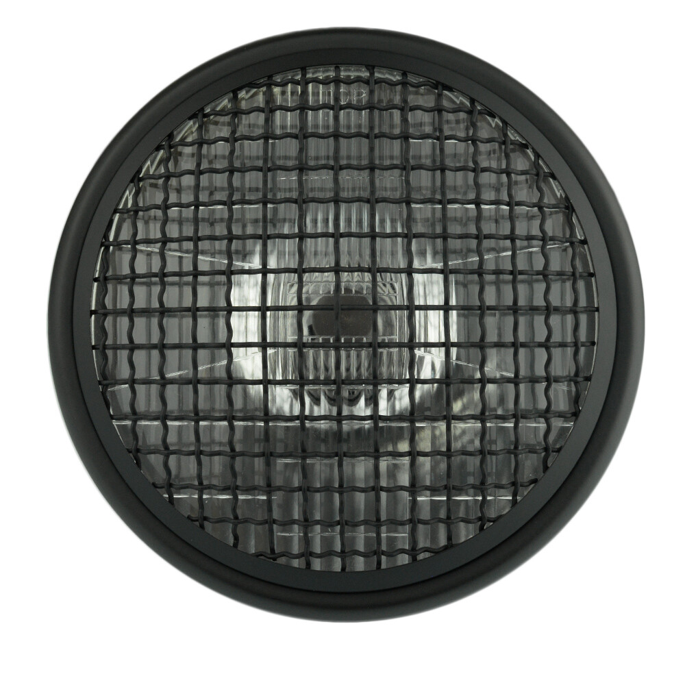 6.5" Side Mount Motorcycle Headlight Spotlight Grill Black Shell Clear