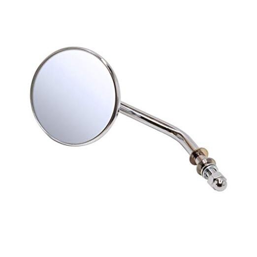 Chrome Early Style 3" Round Mirror for LEFT or RIGHT Side WITH Adjustable Arm