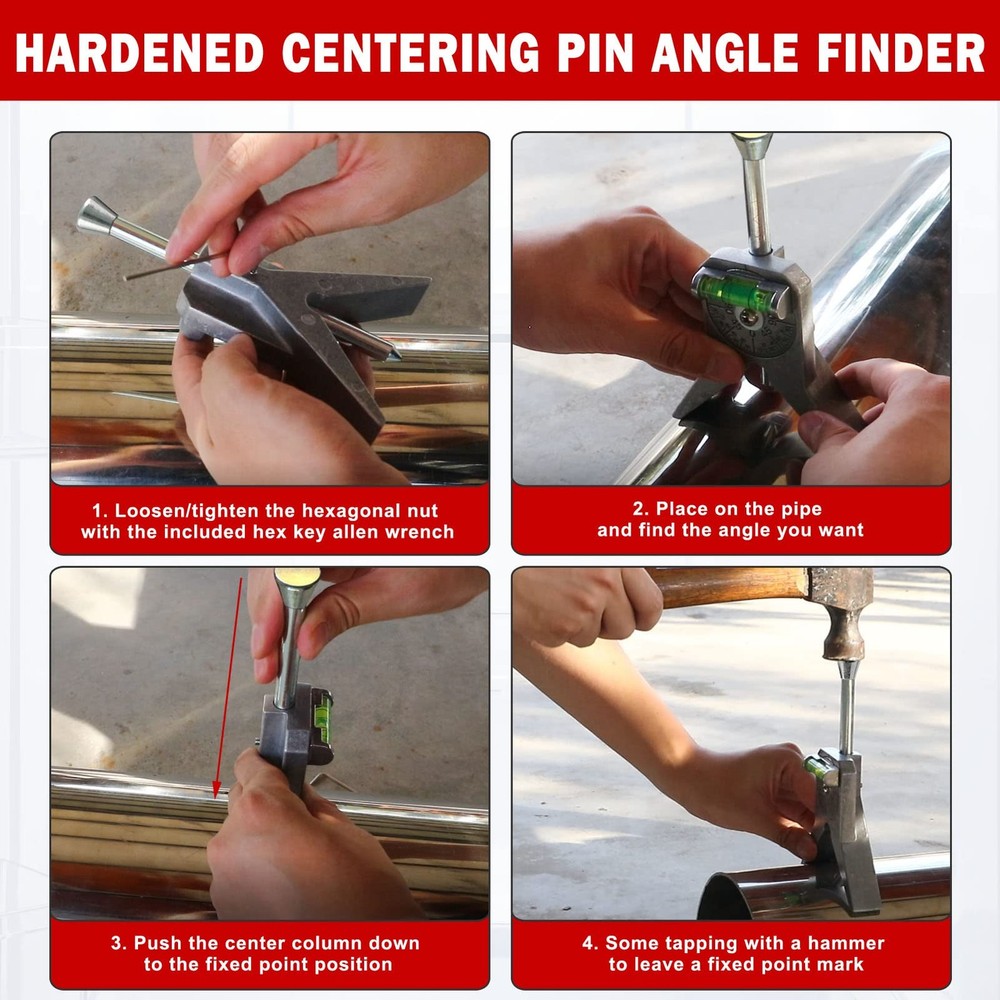 Anblak Pipe Center Finder, Pipefitter Tools w/Centering Head, Fitting...