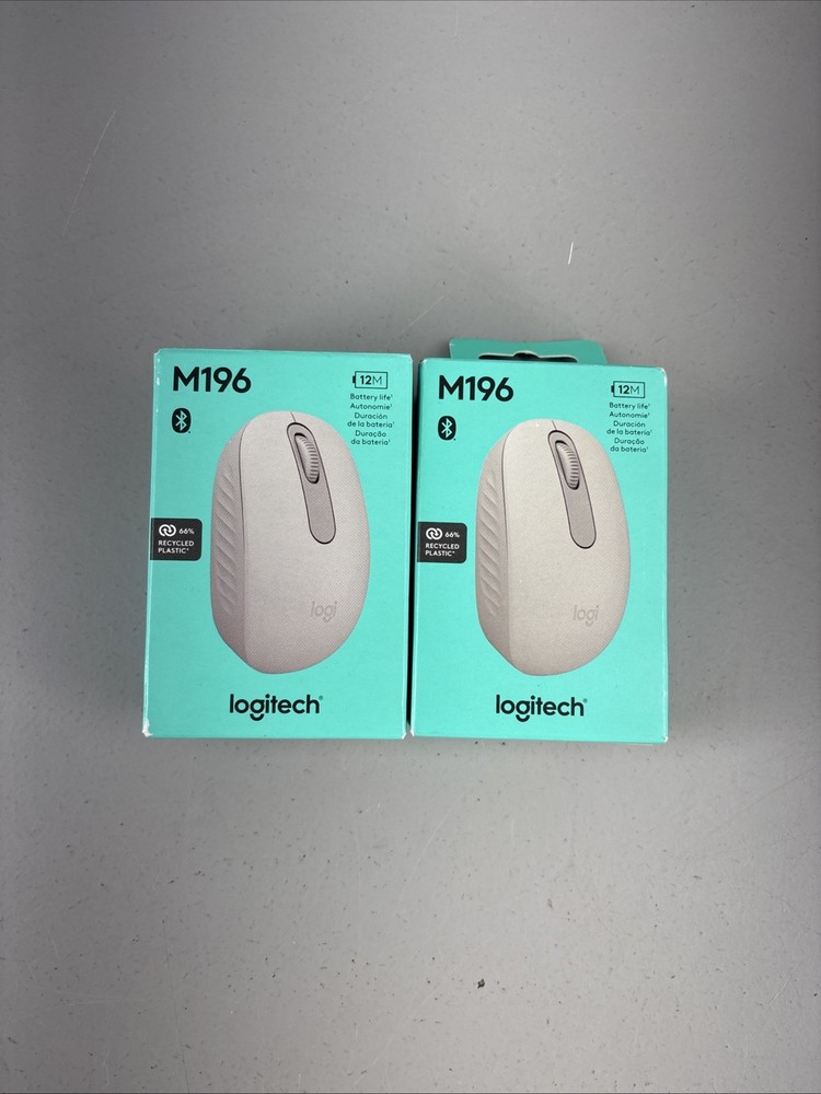 2pk Logitech Wireless Connection Ports M196 Mouse Bluetooth Compact