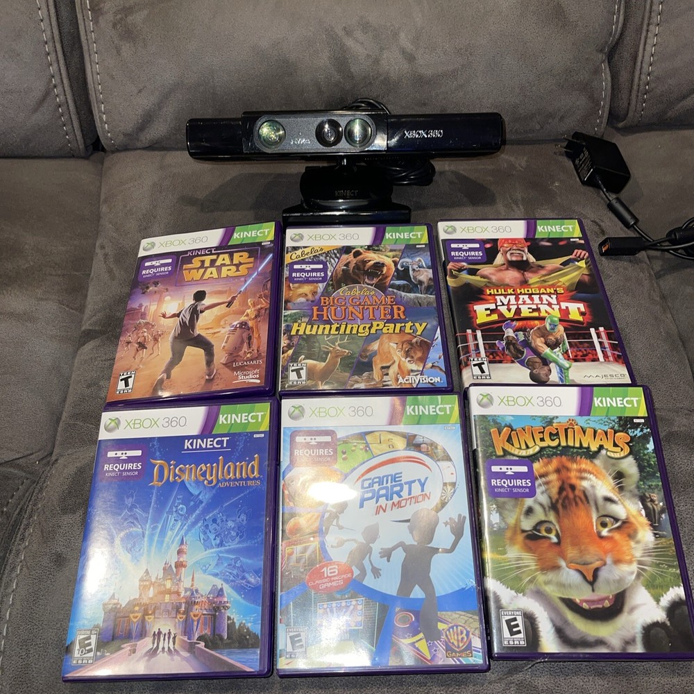 Microsoft Xbox 360 Kinect With Lot Of 6 Kinect Games !