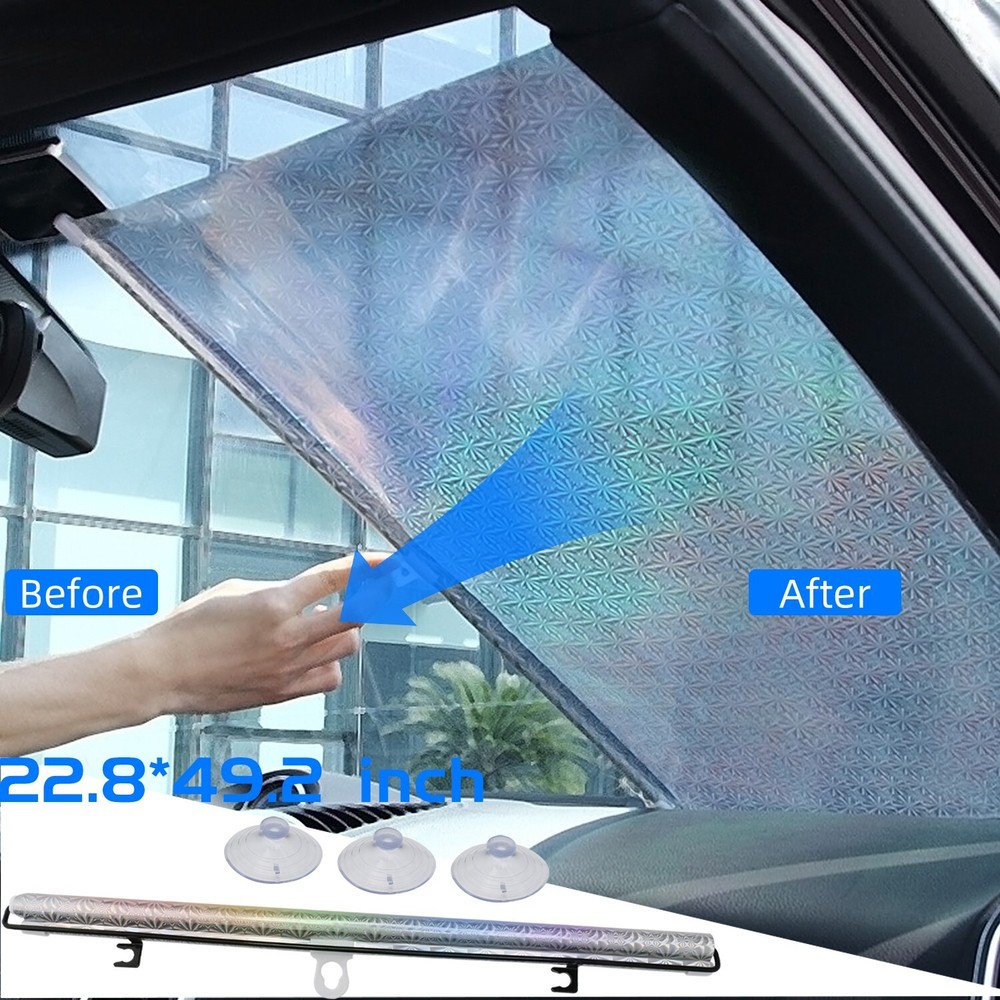 Retractable Auto Sun Shade Shield Front windows Roll Curtain Visor UV Protection