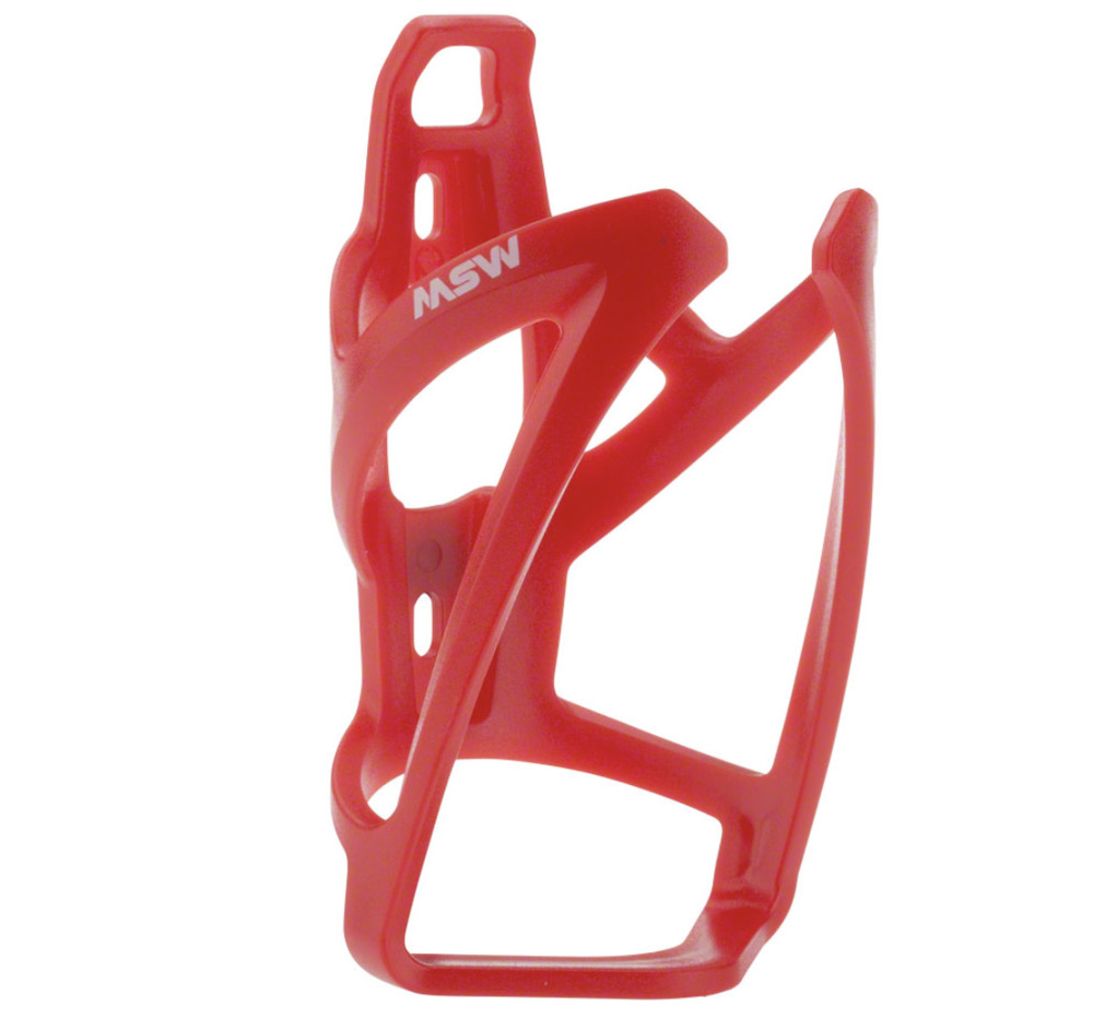 MSW PC-110 Composite Bottle Cage, Neon Red 47gm