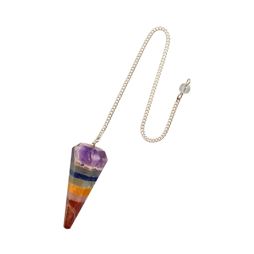 Chakra Faceted Pendulum