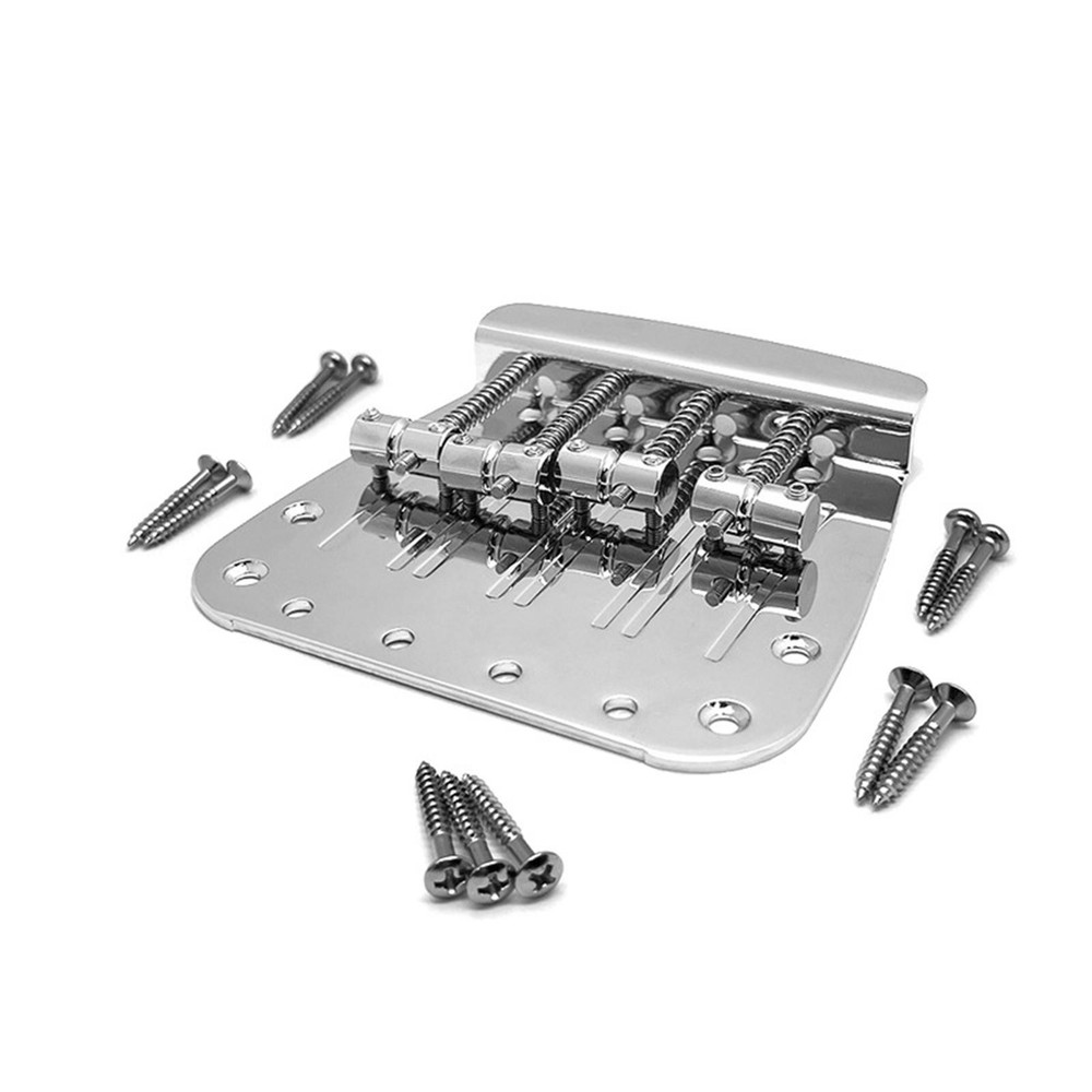 4 String Bass Guitar Bridge Component Directly Replace String Spacing 17.5mm