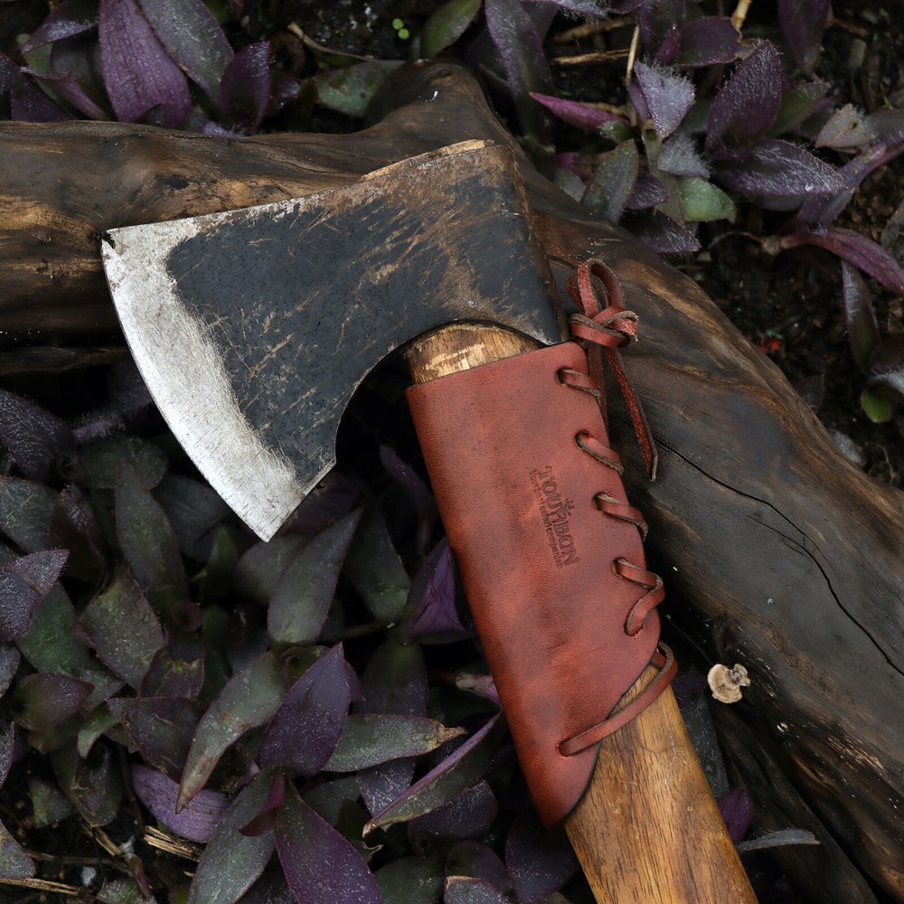 Hunting Leather Axe Handle Protection Hatchet Guard Adjusted Lacing Grip