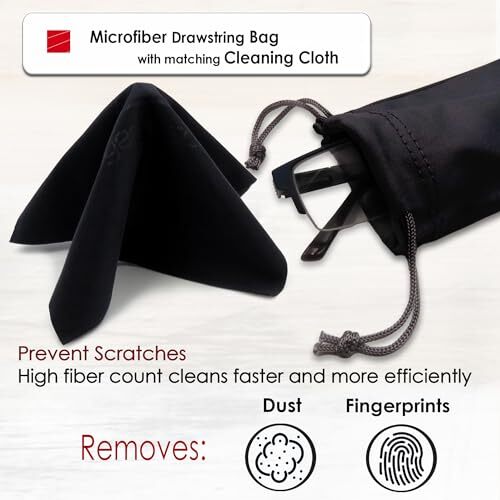 Eyeglass Clam Shell Hard Case for Small-Medium Frames | As196 Black With Cloth