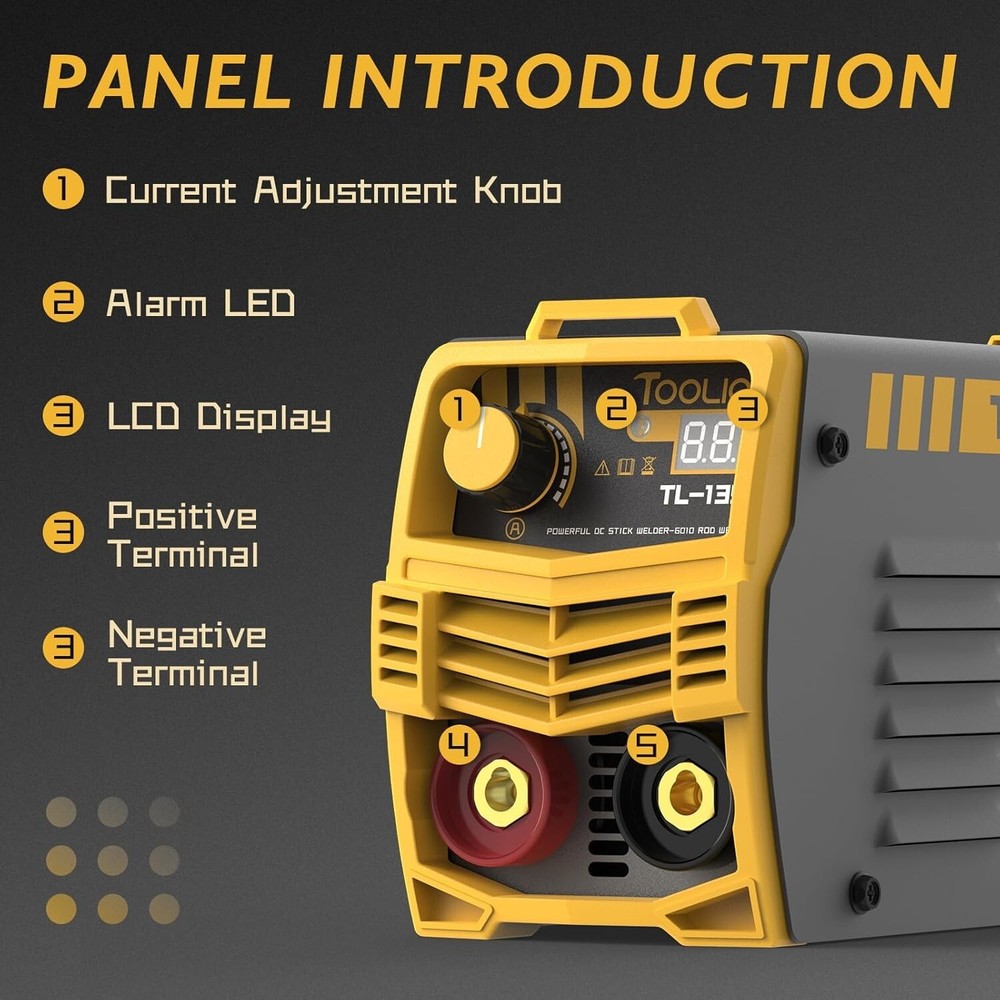 110V Digital Display Stick Welder with Adjustable Strap - Lightweight & Portable