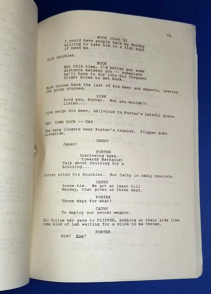 FLIPPER original script ELIJAH WOOD PAUL HOGAN 1996