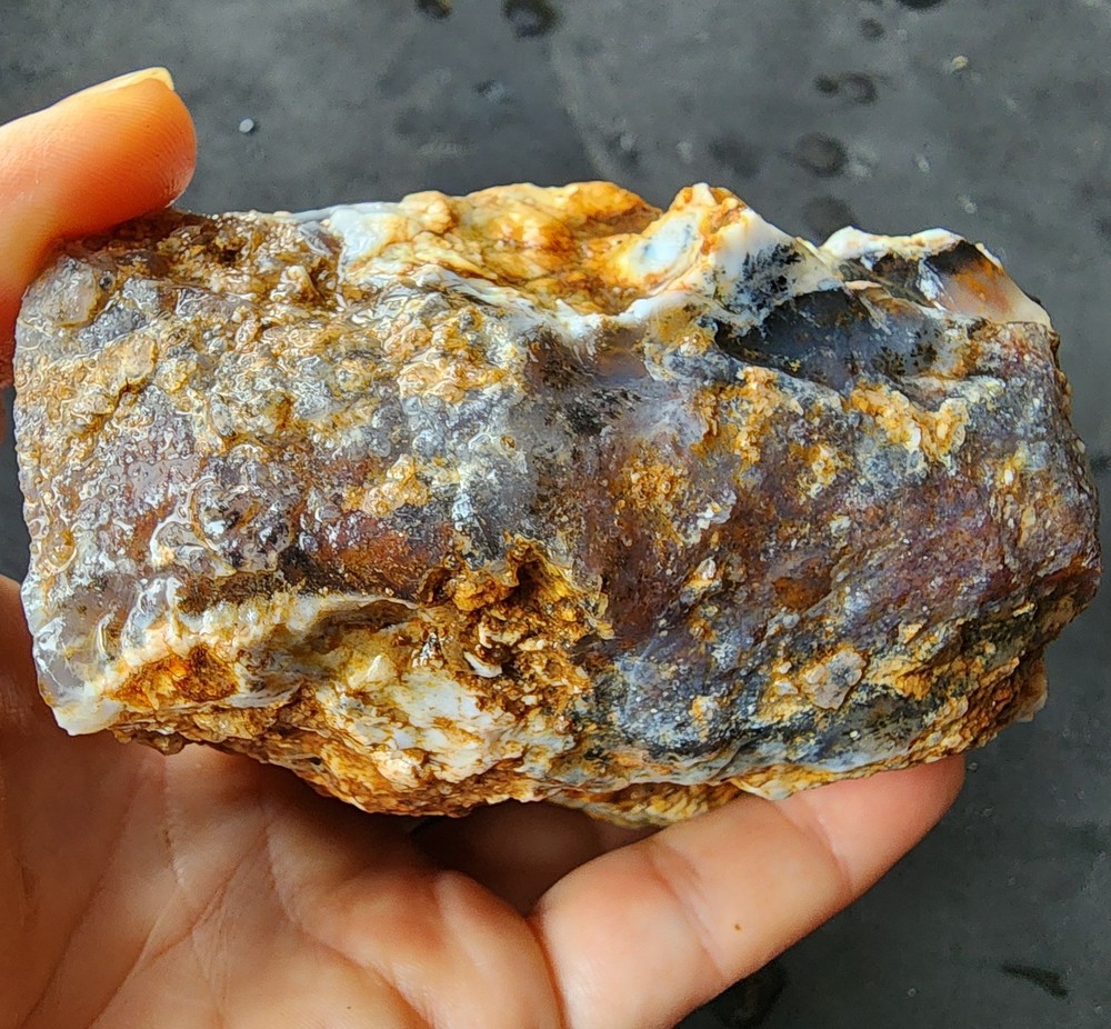 31.85 oz (903 gr) Bluish Dendritic Opal Agate, Dendritic Opal, Dendritic Agate