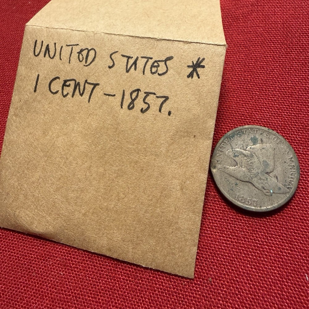 1857 Flying Eagle US Copper Nickel One Cent Piece