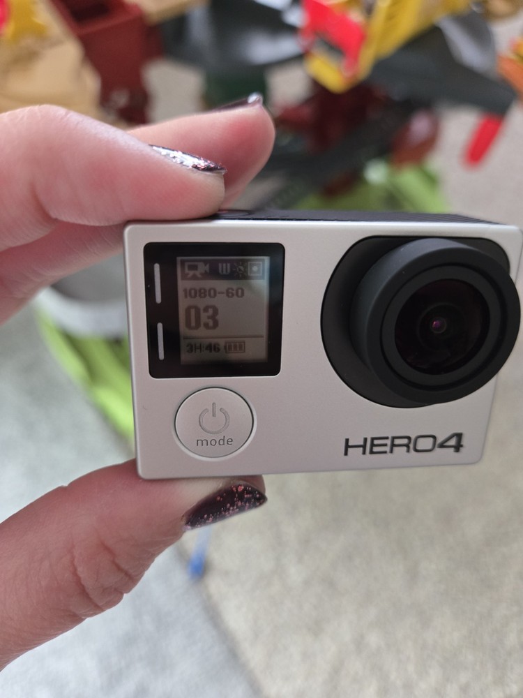 Gopro Hero 4 With Case Different Backs. Wearable Mount W/ Different Attachments