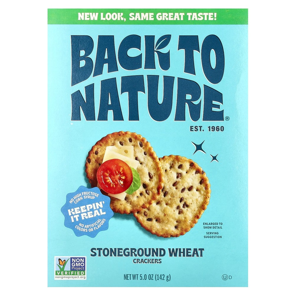Crackers, Stoneground Wheat, 5 oz (142 g)