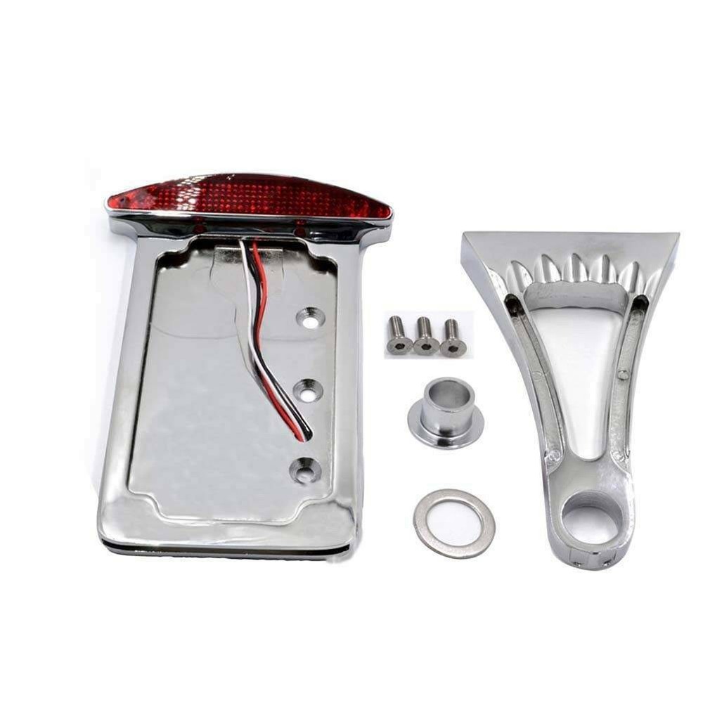 Vertical Side Mount License Plate Holder Bracket Tail Light for Harley Custom US