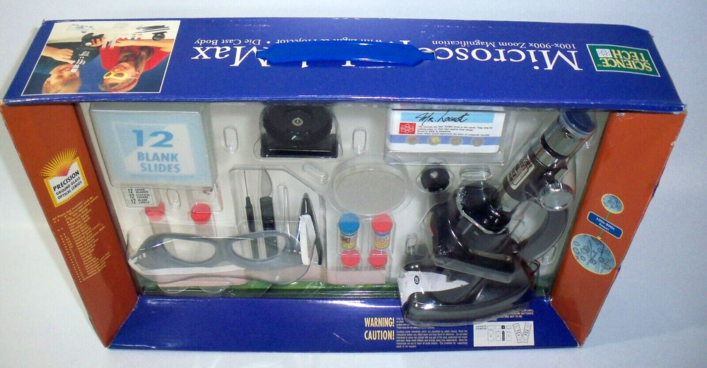 Science Tech Microscope Lab Max with Light and Projector, Kids Activity, New!