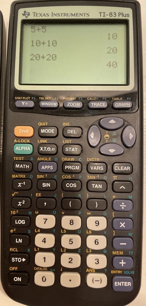 Texas Instruments TI-83 Plus Silver Edition Graphing Calculator - EUC