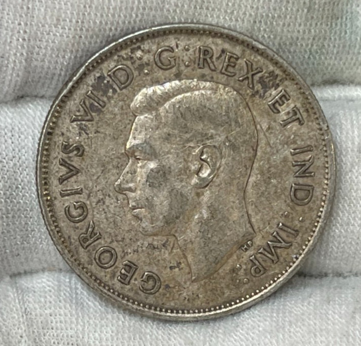 1940 Canada 50 Cents Silver Coin