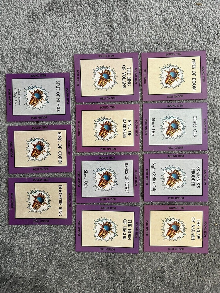 Bound Item cards (11) - Warhammer Magic (5th Edition)