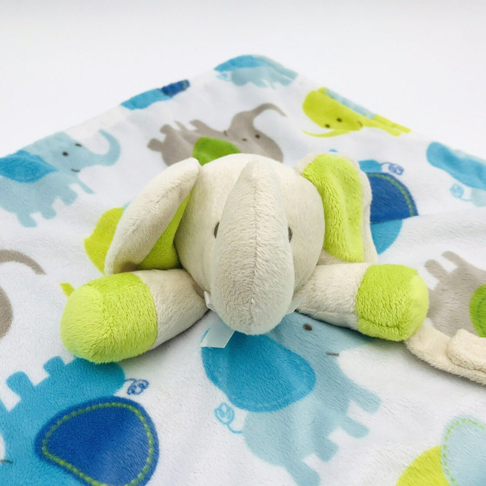Blankets & Beyond Lovey Elephant Security Blanket Pacifier Holder