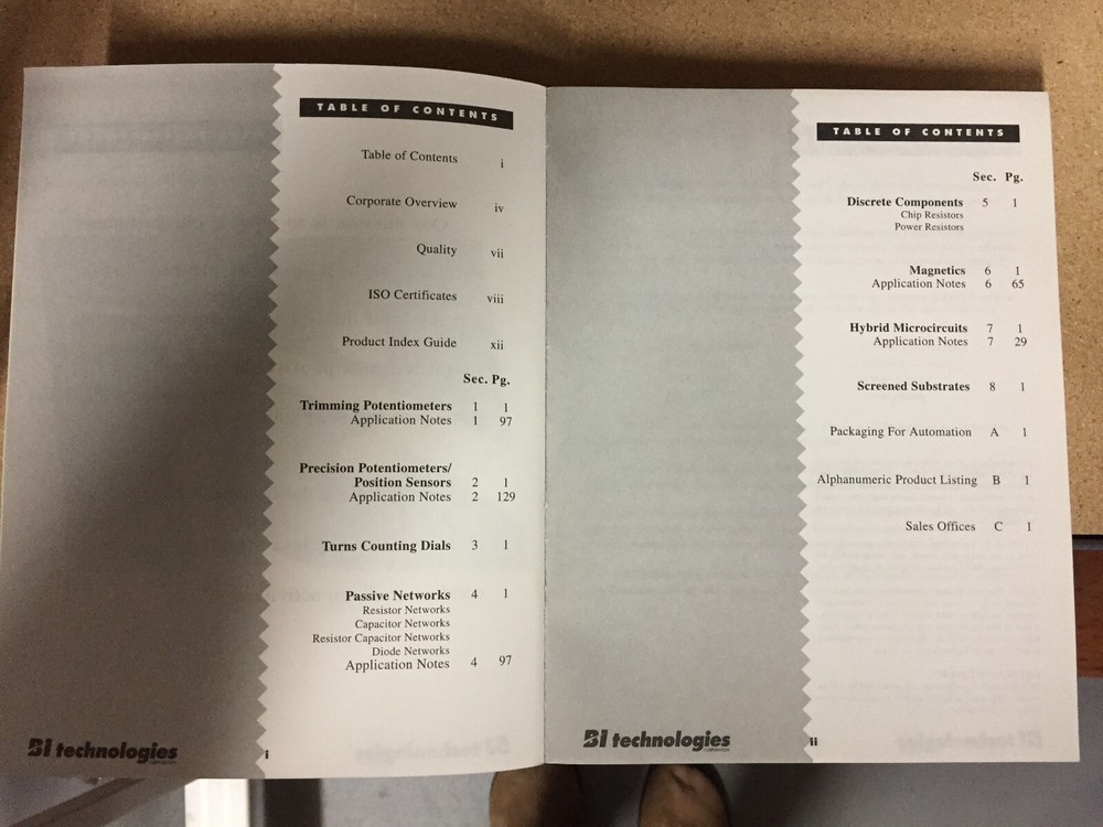 Data Book = BI Technologies Corporation 1996 Third Edition