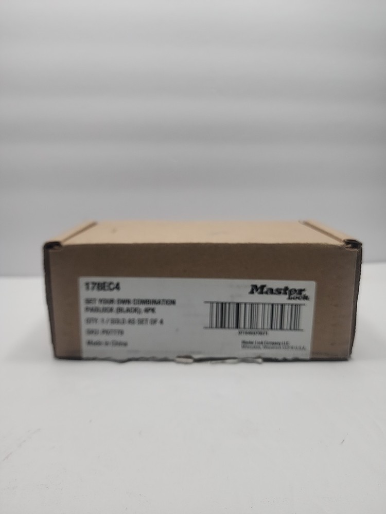 Master Lock 178D Combination Padlock, Resettable (4-Pack)